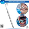 Mouth Mirror with Octagonal Handles Hollow 9mm for Clear Dental Examination