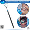 "Dental Mouth Mirror with Knurled Handle - Precision Tool for Oral Inspection and Examination"