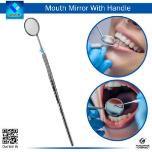 “Mouth Mirror Handle with Knurling Grip – Dental Instrument”