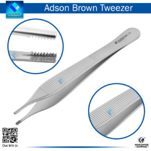 Adson Brown Tweezer for Precision Handling in Medical and Surgical Procedures