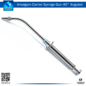 Amalgam Carrier Syringe Gun 45° Angled for Controlled Placement of Dental Amalgam"