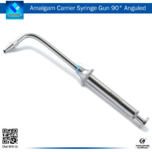 "Amalgam Carrier Syringe Gun 90° Angled for Precise and Controlled Placement of Dental Amalgam"