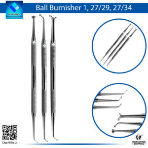 Ball Burnisher Set of 3 – Precision Instruments for Composite, Plastic, and Amalgam Placement and Contouring