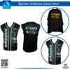 Barber Uniform Salon Vest Polyester Custom Name