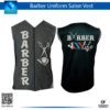 Barber Uniform Salon Vest with Custom Logos