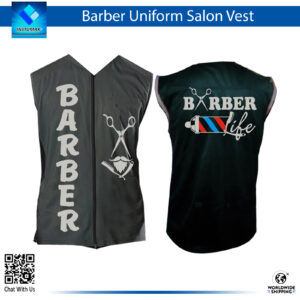 Barber Uniform Salon Vest with Custom Logos