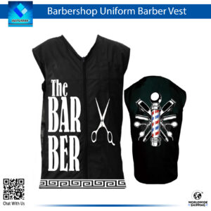 Barbershop Uniform Barber Vest with Custom Logos