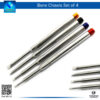 Bone Chisels Osteotomes Set of 4 - Dental Surgical Instruments for Bone Shaping and Manipulation