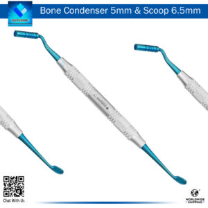 Blue Bone Condenser 5mm & Scoop 6.5mm Dental Instruments