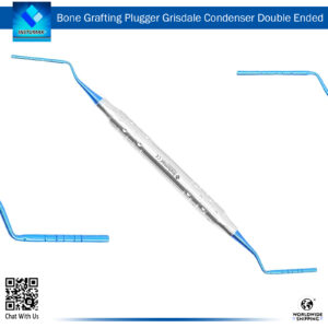 Dental Implant Bone Graft Plugger Grisdale Condenser Double Ended Working Tips (2.5mm & 3mm)