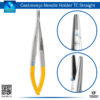 "Castroviejo Forceps Curved TC Tip Straight for Precision Surgical Grasping and Control"