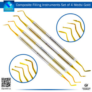 Composite Filling Instruments 4Pcs Set with Golden Tips