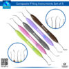 5PCS Set of Silicone Composite Scalers with Non-Stick Coating – Precision Instruments for Composite Placement and Sculpting