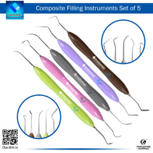5PCS Set of Silicone Composite Scalers with Non-Stick Coating – Precision Instruments for Composite Placement and Sculpting