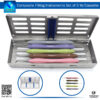 Silicone Handle Filling Instruments Set-of-5 with Sterilization Cassette – Premium Dental Tools for Composite and Amalgam Placement