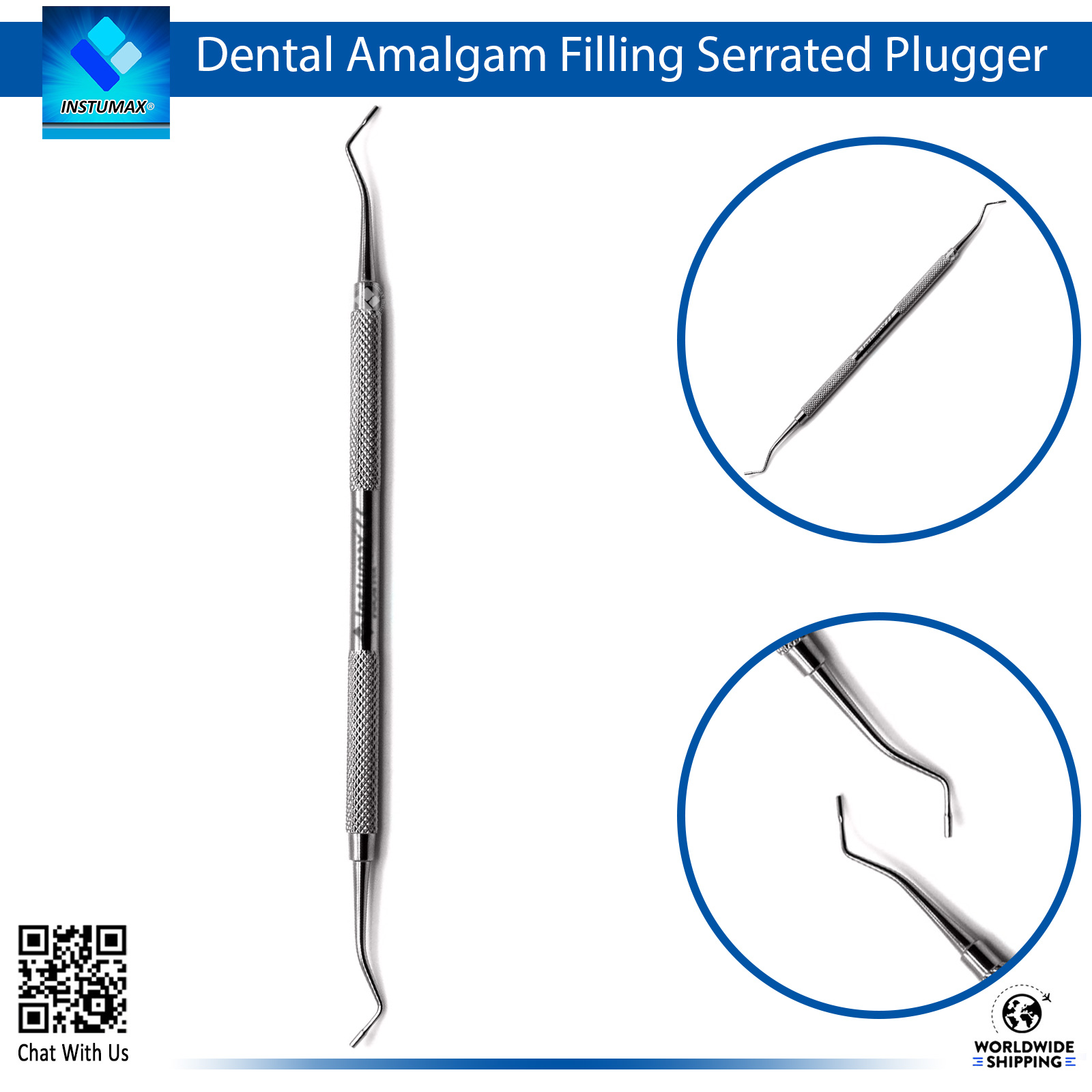 Dental Amalgam Filling Serrated Plugger – Precision Tool for Compacting Amalgam Fillings Dental Amalgam Filling Serrated Plugger for Precise Compaction and Condensation of Fillings
