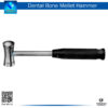 Dental Bone Mallet Hammer with Black Carbon Handle by INSTUMAX for Precise Bone Shaping and Grafting