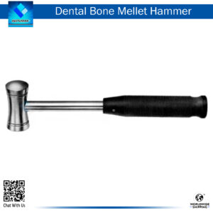 Dental Bone Mallet Hammer with Black Carbon Handle by INSTUMAX for Precise Bone Shaping and Grafting