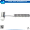 Dental Bone Mallet Hammer with Pattern Handle for Finger Rest for Precise Bone Shaping and Implant Procedures