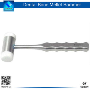 Dental Bone Mallet Hammer with Pattern Handle for Finger Rest for Precise Bone Shaping and Implant Procedures