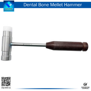 Dental Bone Mallet Hammer with Wooden Handle by INSTUMAX for Precision Bone Shaping and Grafting