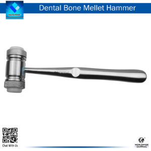 Stainless Steel Dental Bone Mallet Hammer for Bone Grafting, Implant Placement, and Sinus Lift Procedures