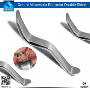 Dental Minnesota Retractor Double-Sided – Essential Instrument for Retracting Soft Tissue During Dental Procedures"