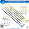 Flat Plastic Filling Set 3 Gold Tips & 3 Blue Tips – Precision Instruments for Composite Sculpting and Placement