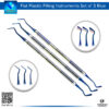 Flat Plastic Instruments Set of 3 Blue Tips Medsi – Precision Tools for Composite Handling and Sculpting
