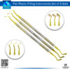 Flat Plastic Instruments Set of 3 Gold Medsi – Precision Instruments for Composite Handling and Sculpting