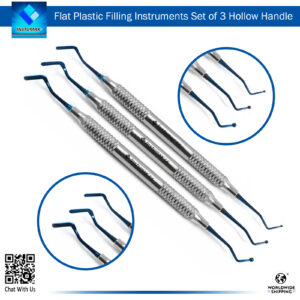 Blue Tips Ball Burnisher / Flat Plastic Set 3PCS – Precision Dental Tools for Sculpting and Shaping Composite