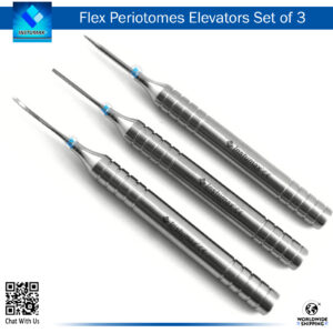 Flex Periotomes Elevators Set of 3 – Precision Instruments for Tooth and Root Extractions"