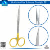 "Goldman Fox Straight Scissors with TC Inserts for Surgical Precision"