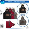 High-Quality Leather Barber Apron – Durable and Stylish Barber Workwear
