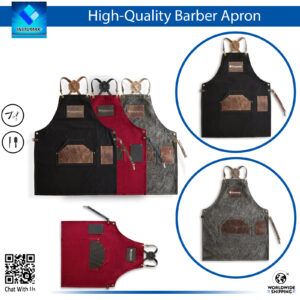 High-Quality Leather Barber Apron – Durable and Stylish Barber Workwear