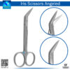 "Iris Angled Scissors for Precision Surgical Cutting"