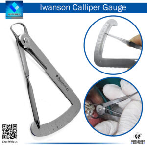 "Stainless Steel Iwanson Caliper Dental for accurate wax measurements"