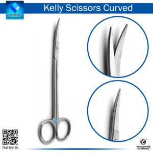 Kelly Curved Scissors for Surgical Precision"