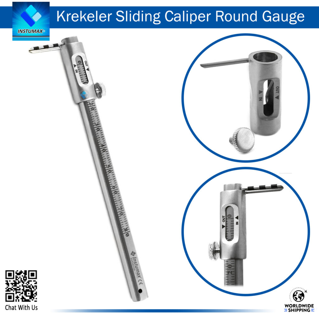 "Krekeler Sliding Caliper Round Gauge Measurement Tool" "Krekeler Sliding Caliper Round Gauge for precise measurements"