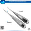 "Luxe Vators Serrated Elevators Set – Straight and Curved for Tooth Extractions