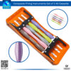 "Composite Filling Instruments Set of 5 with Silicon Coated Handles and Cassette - Dental Tools"