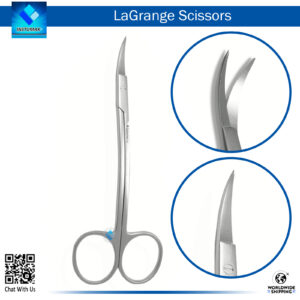 "LaGrange Scissors 12.5cm Curved for precision in dental procedures"
