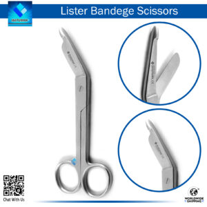 "Lister Bandage Scissors for safe and precise bandage cutting"