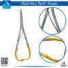 Mathieu Needle Holder with Hook Tip for Precision Needle Manipulation