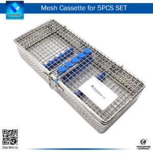 Mesh Cassette for 5PCS Scalers with Custom Logo – Secure Storage and Sterilization for Dental Instruments
