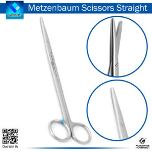 "Metzenbaum Scissors Straight for precision cutting in surgical procedures"