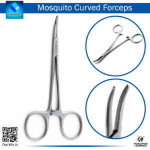 "Mosquito Curved Forceps 12.5cm for Surgical Precision"