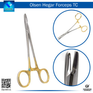 "Olsen Hegar Forceps TC for Precision Surgical Grasping and Needle Handling"