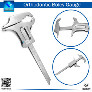 "Orthodontic Boley Gauge for measuring dental dimensions"