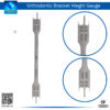 "Orthodontic Bracket Height Gauge Silver for precise measurement"